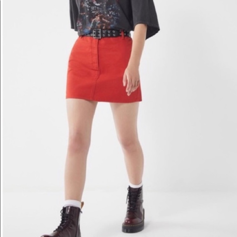 BDG red miniskirt